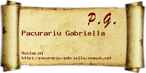 Pacurariu Gabriella névjegykártya